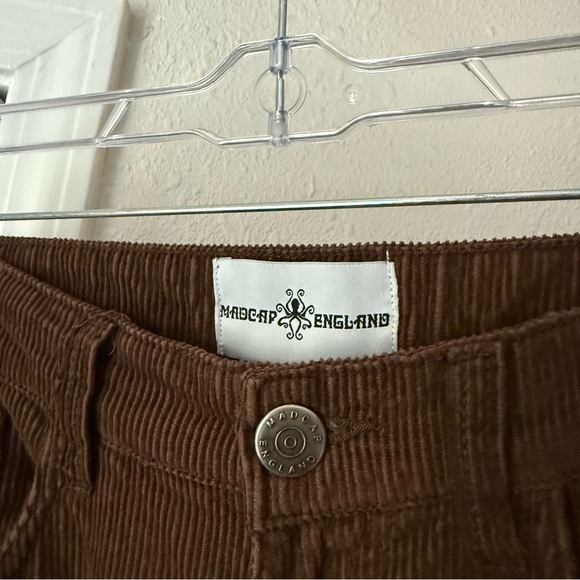 MADCAP ENGLAND brown cotton corduroy bootcut leg cropped pants - Picture 5 of 6